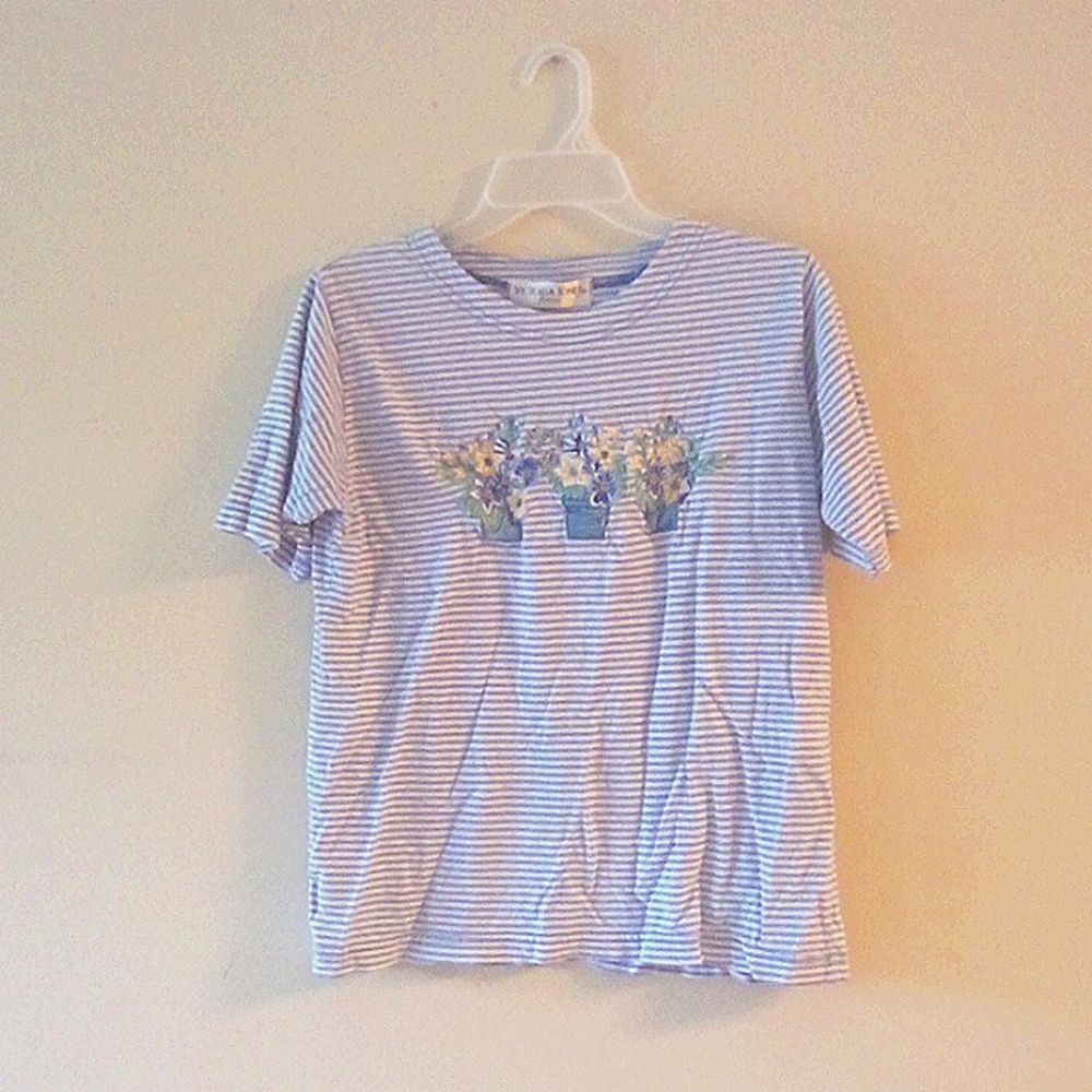 Victoria Jones Petite, Size S, Blue & White